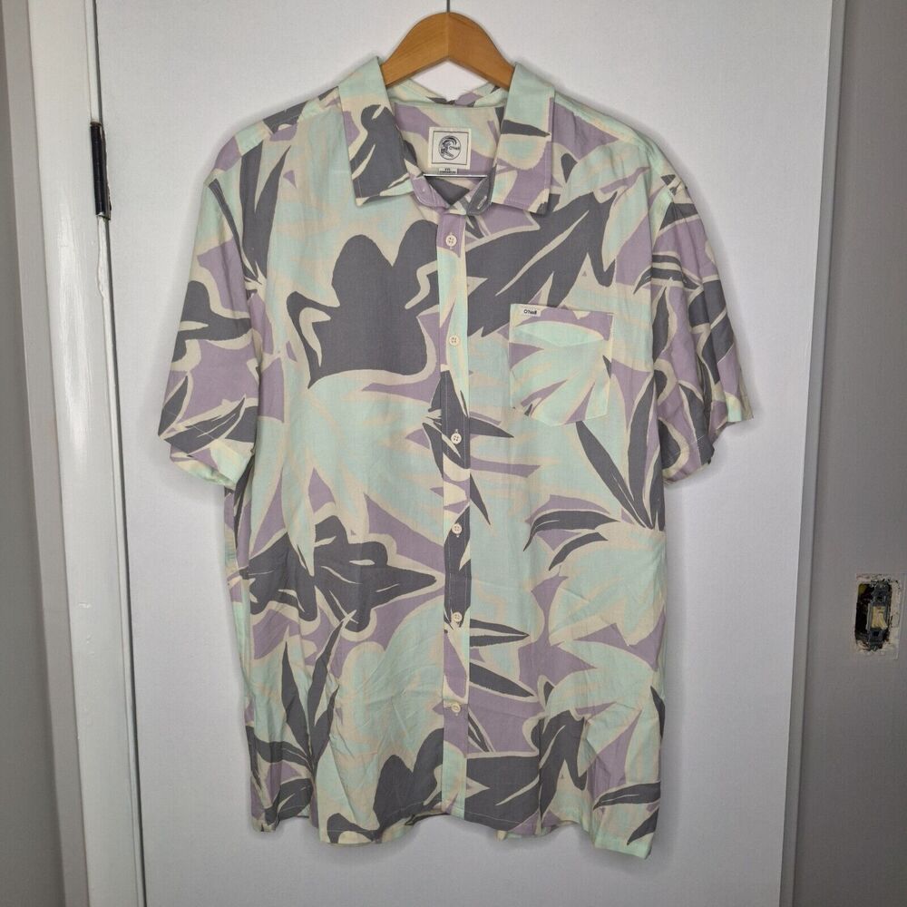 O'Neill Shirt Mens XXL Standard Fit Floral Tropical Short Sleeve Hawaiian Surfer